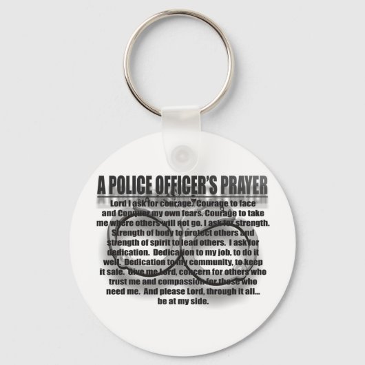 DE PRAYER VAN EEN POLITIEBUREAU SLEUTELHANGER (Voorkant)