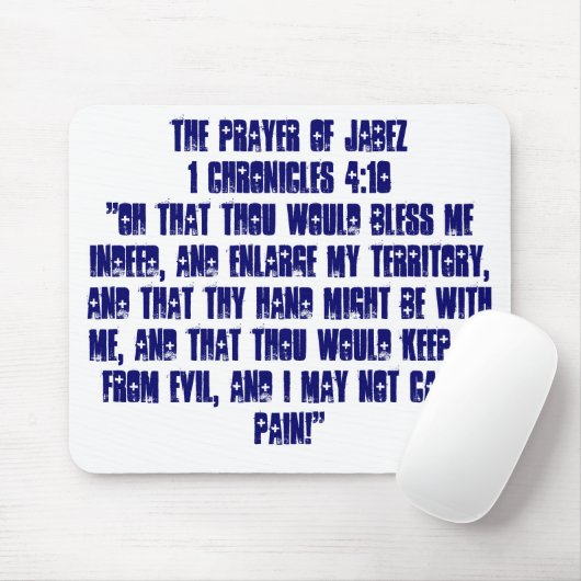 DE PRAYER VAN JABEZ1 Chronicles 4:10"Oh dat... Muismat (Met muis)