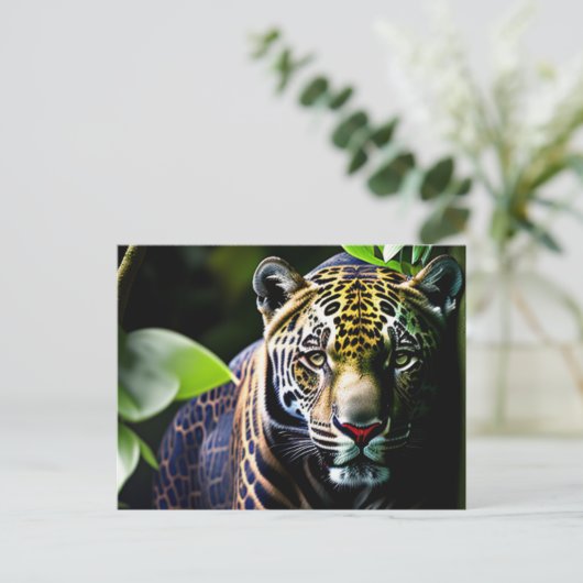 De Predator van het Oerwoud Jaguar - Fierce Briefkaart (Staand voorkant)