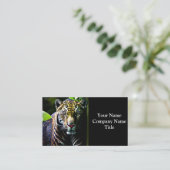 De Predator van het Oerwoud Jaguar - Fierce Visitekaartje (Staand voorkant)