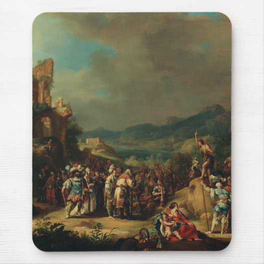 De prediking van Johannes de Doper door Bartholome Muismat (Voorkant)