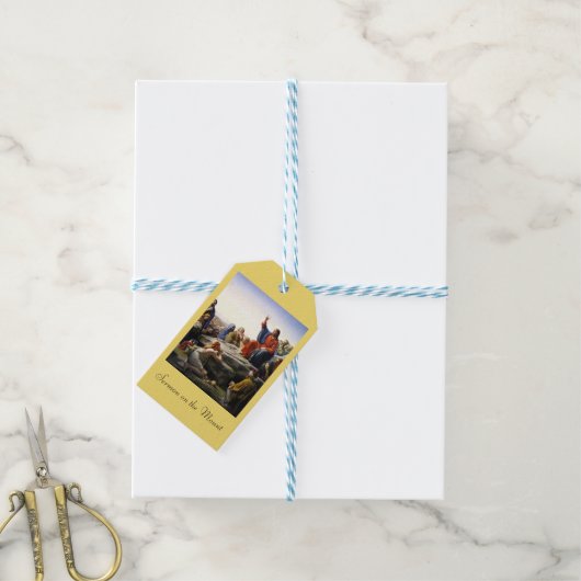 De preek op de berg cadeaulabel (Met Touw)