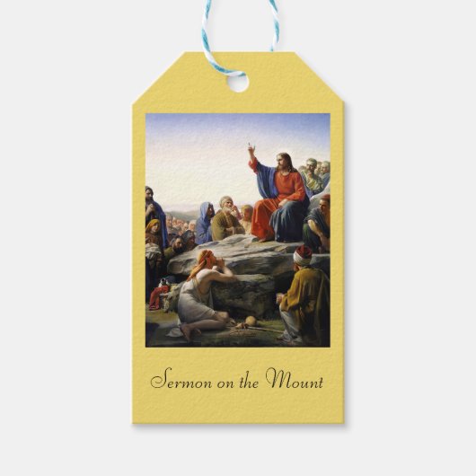 De preek op de berg cadeaulabel (Voorkant)