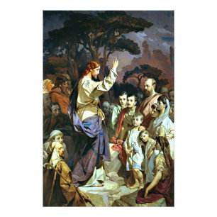 De preek op de berg foto afdruk