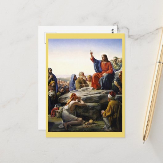 De preek op de berg, Religieus Briefkaart (Voorkant / Achterkant in situ)