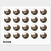De preek op de berg ronde sticker (Vel)
