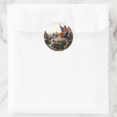 De preek op de berg ronde sticker (Tas)