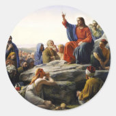 De preek op de berg ronde sticker (Voorkant)