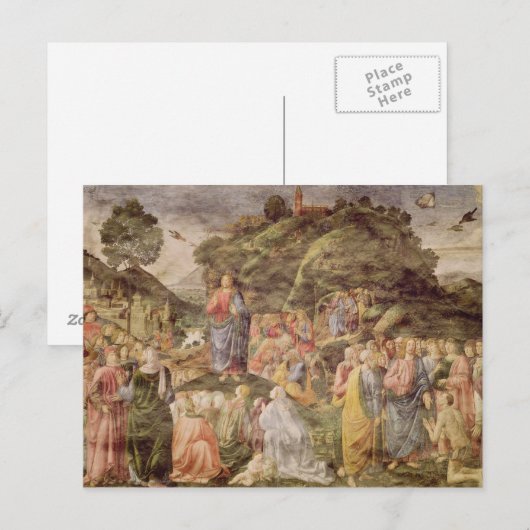 De preek op de berg, van de Sistine Briefkaart (Voorkant / Achterkant)