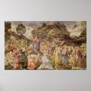 De preek op de berg, van de Sistine Poster
