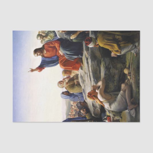 De preek op de Mount, ontkoppelen Tissuepapier (Voorkant)