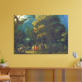 De preek van John de Baptist Canvas Afdruk (Insitu (Woonkamer))