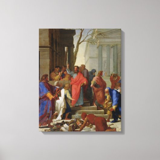 De preek van St. Paul bij Ephesus, 1649 Canvas Afdruk (Voorkant)