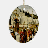 De preken van de heilige Stephen in Jeruzalem Keramisch Ornament (Rechts)