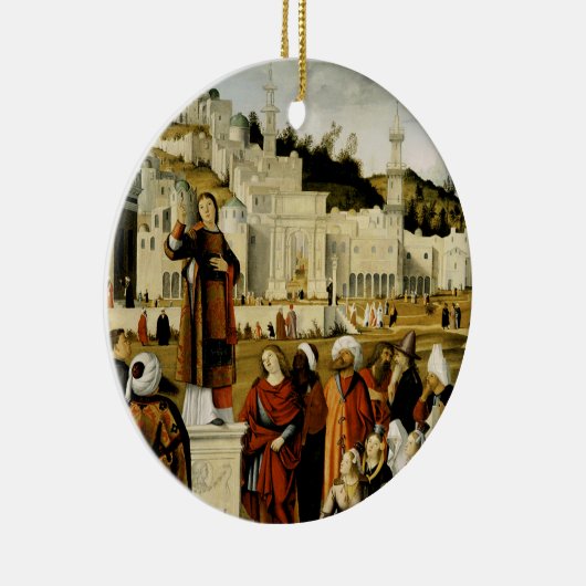 De preken van de heilige Stephen in Jeruzalem Keramisch Ornament (Rechts)