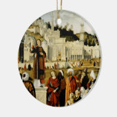 De preken van de heilige Stephen in Jeruzalem Keramisch Ornament (Links)