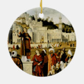 De preken van de heilige Stephen in Jeruzalem Keramisch Ornament (Achterkant)