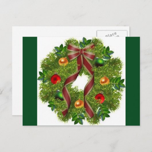 De Prentbriefkaar van Kerstmis Feestdagenkaart (Voorkant / Achterkant)