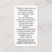 De presentatie contactkaartje (Achterkant)