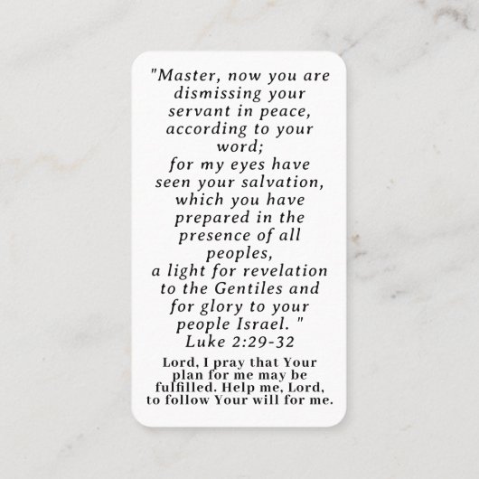 De presentatie contactkaartje (Achterkant)