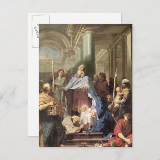 De presentatie in de tempel, 1692 briefkaart (Voorkant / Achterkant)