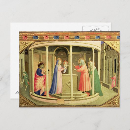 De presentatie in de tempel briefkaart (Voorkant / Achterkant)