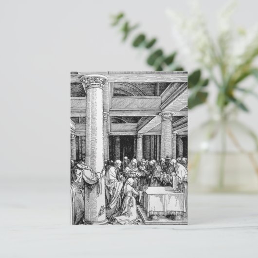 De presentatie in de tempel, c.1503/4 briefkaart (Staand voorkant)