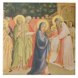 De presentatie in de tempel tegeltje