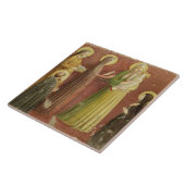 De presentatie in de tempel, uit een reeks p tegeltje (Zijkant)