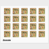 De presentatie in de tempel vierkante sticker (Vel)