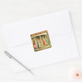 De presentatie in de tempel vierkante sticker (Envelop)