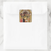 De presentatie in monster 2 vierkante sticker (Tas)
