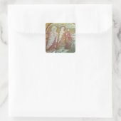De presentatie in monster 3 vierkante sticker (Tas)