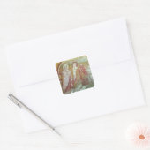 De presentatie in monster 3 vierkante sticker (Envelop)