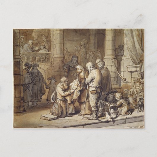 De presentatie van Christus in de tempel Briefkaart (Voorkant)