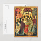 De presentatie van Christus in de tempel icoon Briefkaart (Voorkant / Achterkant)