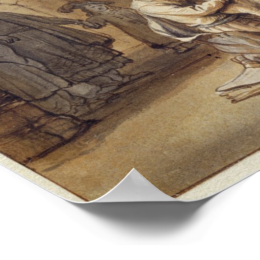 De presentatie van Christus in de tempel Poster (Hoek)