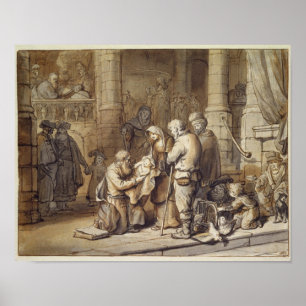 De presentatie van Christus in de tempel Poster