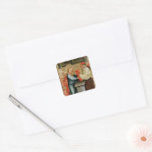 De presentatie van Christus in de tempel Vierkante Sticker (Envelop)