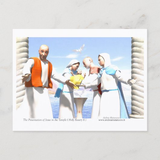 De presentatie van Jezus in de tempel Briefkaart (Voorkant)