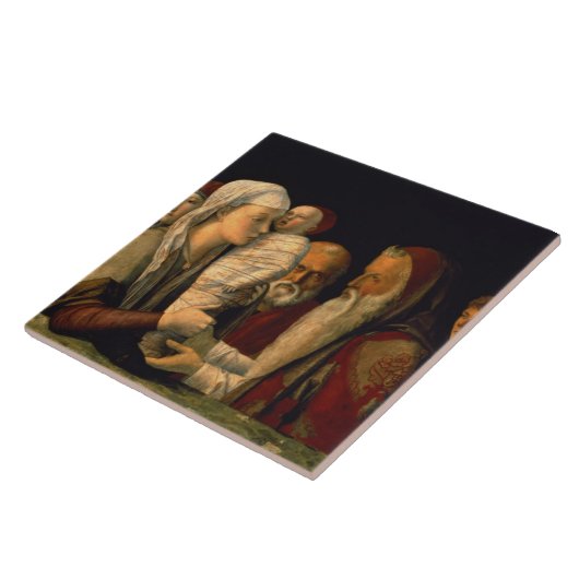 De presentatie van Jezus in de tempel Tegeltje (Zijkant)