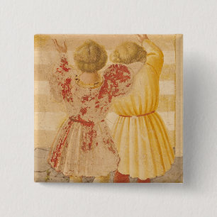 De presentatie van Mary in de tempel, 1433-34 Vierkante Button 5,1 Cm