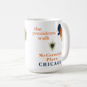De presidenten lopen, McCormick Place, Chicago, IL Koffiemok (Voorkant rechts)