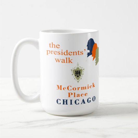 De presidenten lopen, McCormick Place, Chicago, IL Koffiemok (Links)