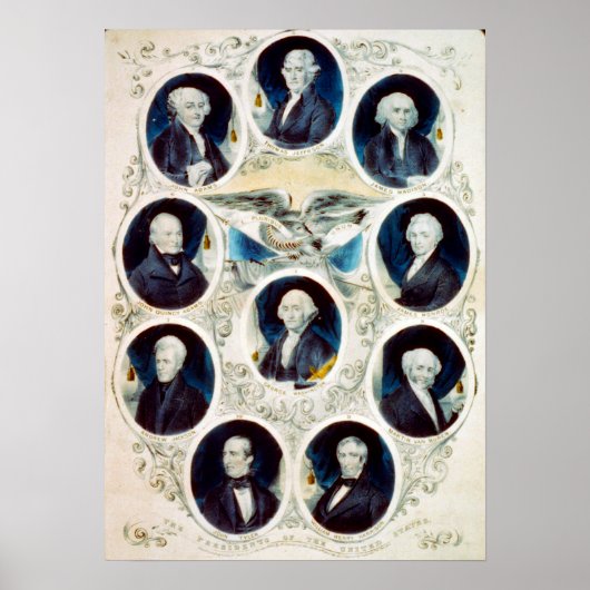 De Presidenten van de Verenigde Staten - 1842 Poster (Voorkant)