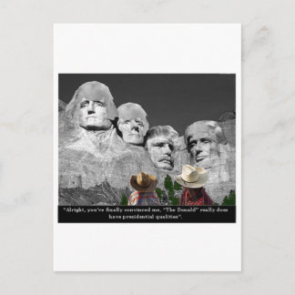 "De presidentiële kwaliteiten van de Donald's" Briefkaart