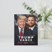 De presidentscampagne van Trump Vance in 2024 Briefkaart (Staand voorkant)