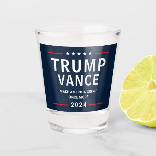 De presidentscampagne van Trump Vance in 2024 Shot Glas (Voorkant)