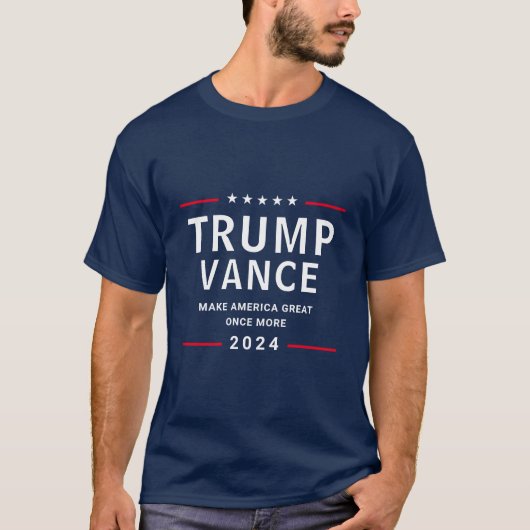 De presidentscampagne van Trump Vance in 2024 T-shirt (Voorkant)