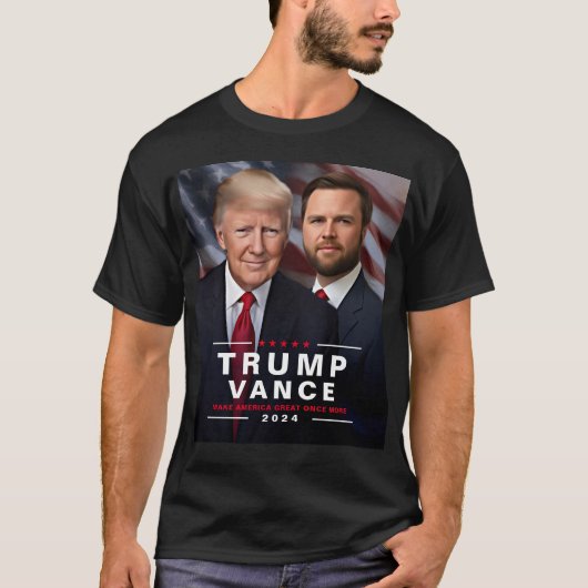 De presidentscampagne van Trump Vance in 2024 T-shirt (Voorkant)